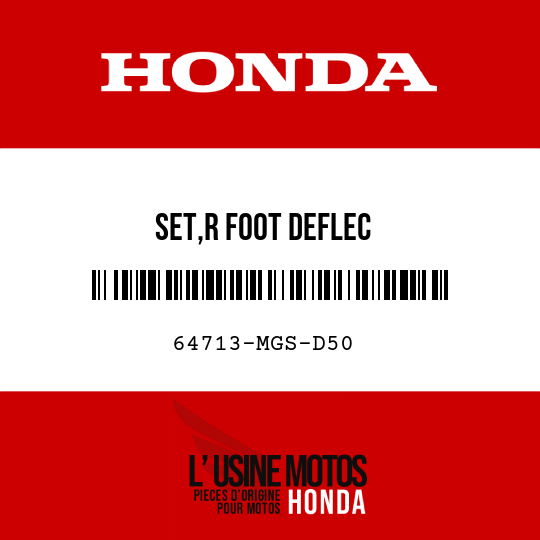 image de 64713-MGS-D50 SET,R FOOT DEFLEC