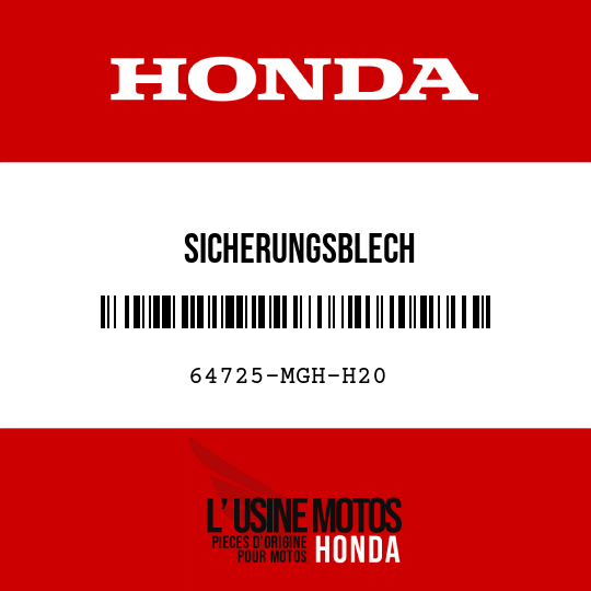 image de 64725-MGH-H20 SICHERUNGSBLECH