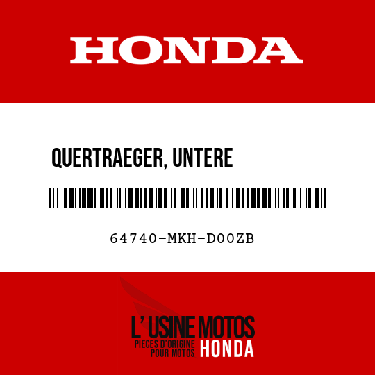 image de 64740-MKH-D00ZB QUERTRAEGER, UNTERE VERBINDUNG R NHA86M (NHA86M SCHWARZ-METALLIC, BADASS)