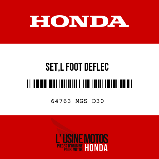 image de 64763-MGS-D30 SET,L FOOT DEFLEC