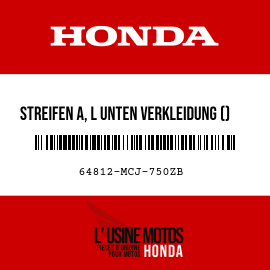 image de 64812-MCJ-750ZB STREIFEN A, L UNTEN VERKLEIDUNG () TYPE2