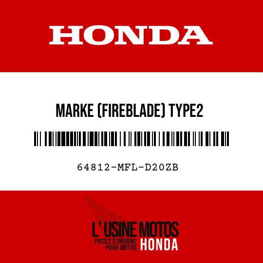 image de 64812-MFL-D20ZB MARKE (FIREBLADE) TYPE2
