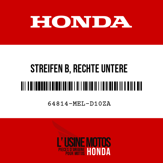 image de 64814-MEL-D10ZA STREIFEN B, RECHTE UNTERE VERKLEIDUNG () TYPE1