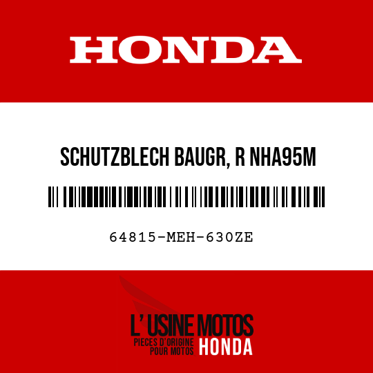image de 64815-MEH-630ZE SCHUTZBLECH BAUGR, R NHA95M 