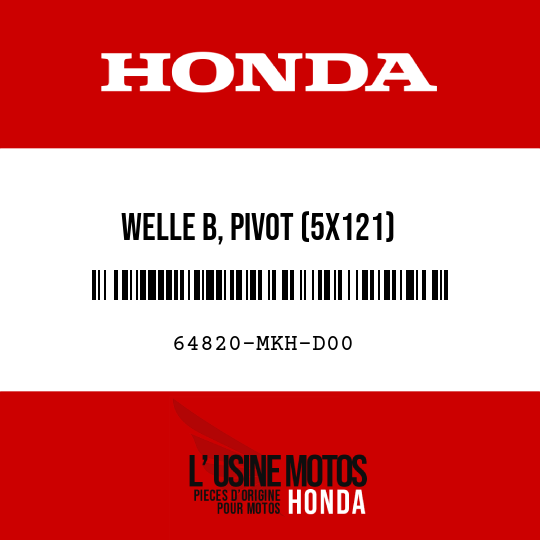 image de 64820-MKH-D00 WELLE B, PIVOT (5X121)