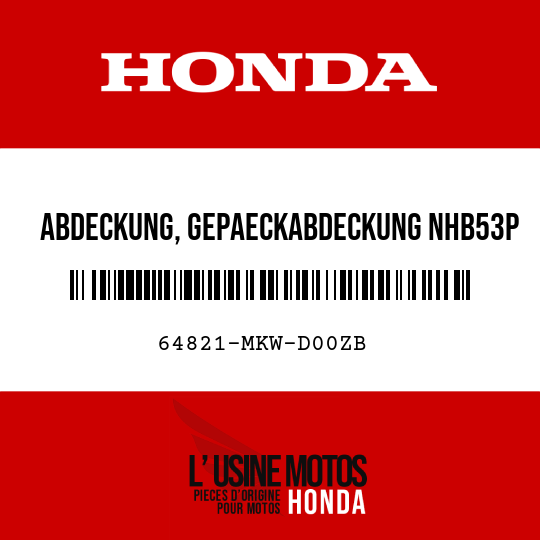 image de 64821-MKW-D00ZB ABDECKUNG, GEPAECKABDECKUNG NHB53P