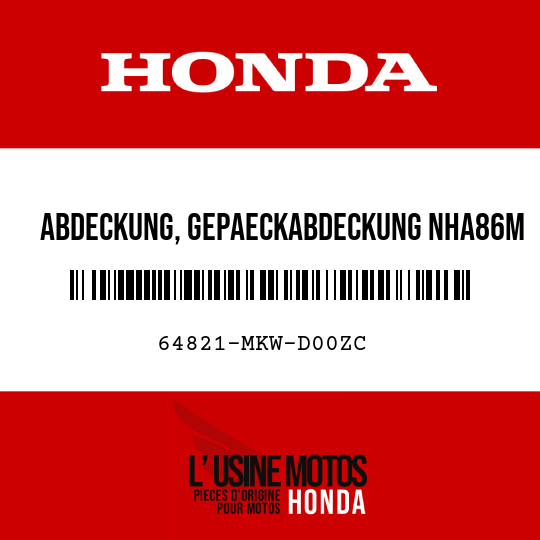 image de 64821-MKW-D00ZC ABDECKUNG, GEPAECKABDECKUNG NHA86M