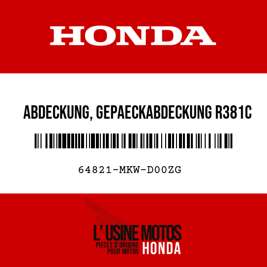 image de 64821-MKW-D00ZG ABDECKUNG, GEPAECKABDECKUNG R381C