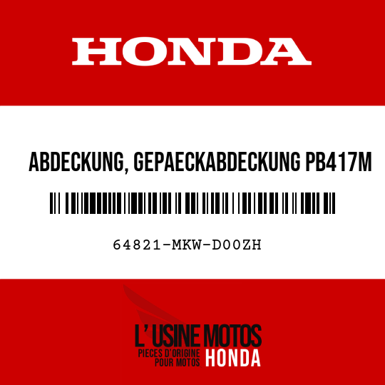 image de 64821-MKW-D00ZH ABDECKUNG, GEPAECKABDECKUNG PB417M