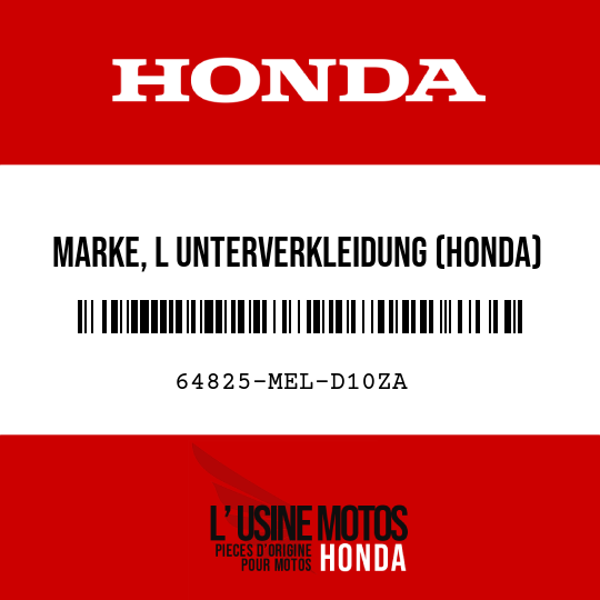 image de 64825-MEL-D10ZA MARKE, L UNTERVERKLEIDUNG (HONDA) TYPE1