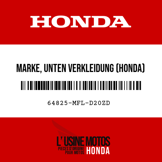 image de 64825-MFL-D20ZD MARKE, UNTEN VERKLEIDUNG (HONDA) TYPE3