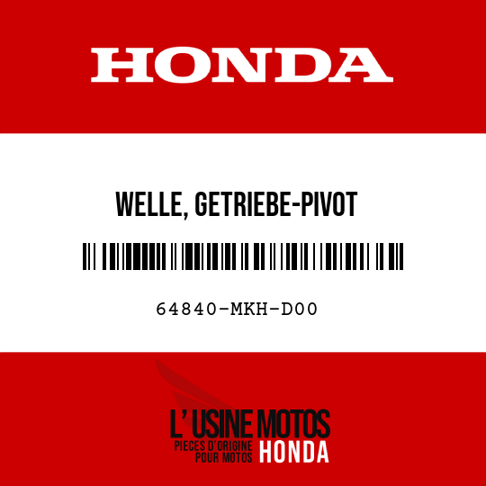 image de 64840-MKH-D00 WELLE, GETRIEBE-PIVOT
