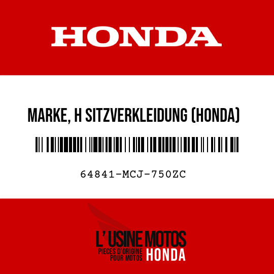 image de 64841-MCJ-750ZC MARKE, H SITZVERKLEIDUNG (HONDA) TYPE3 