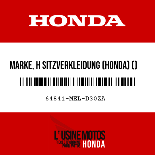 image de 64841-MEL-D30ZA MARKE, H SITZVERKLEIDUNG (HONDA) () TYPE1
