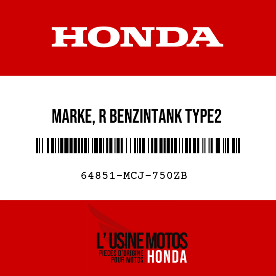 image de 64851-MCJ-750ZB MARKE, R BENZINTANK TYPE2