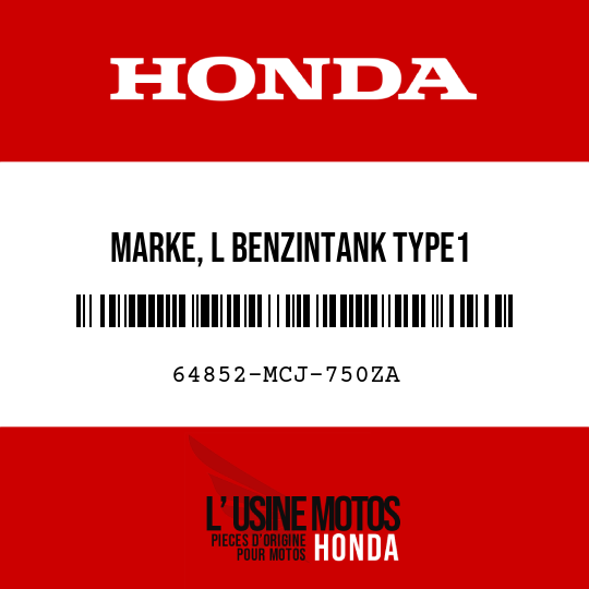image de 64852-MCJ-750ZA MARKE, L BENZINTANK TYPE1