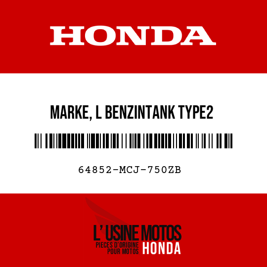 image de 64852-MCJ-750ZB MARKE, L BENZINTANK TYPE2