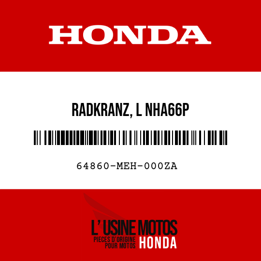 image de 64860-MEH-000ZA RADKRANZ, L NHA66P 