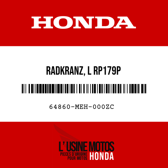 image de 64860-MEH-000ZC RADKRANZ, L RP179P