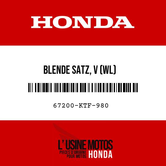 image de 67200-KTF-980 BLENDE SATZ, V (WL)