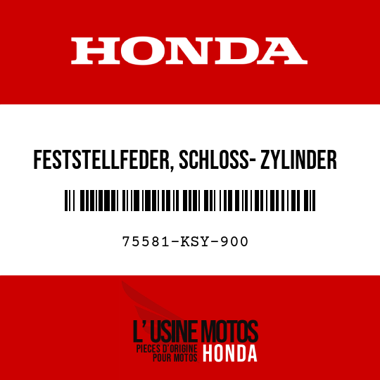 image de 75581-KSY-900 FESTSTELLFEDER, SCHLOSS- ZYLINDER
