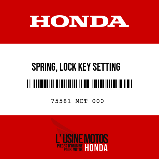 image de 75581-MCT-000 SPRING, LOCK KEY SETTING