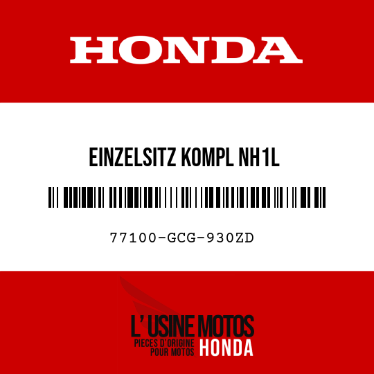 image de 77100-GCG-930ZD EINZELSITZ KOMPL NH1L 