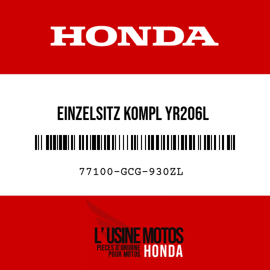 image de 77100-GCG-930ZL EINZELSITZ KOMPL YR206L 