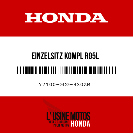 image de 77100-GCG-930ZM EINZELSITZ KOMPL R95L 