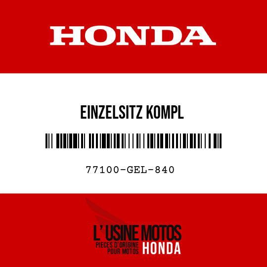 image de 77100-GEL-840 EINZELSITZ KOMPL