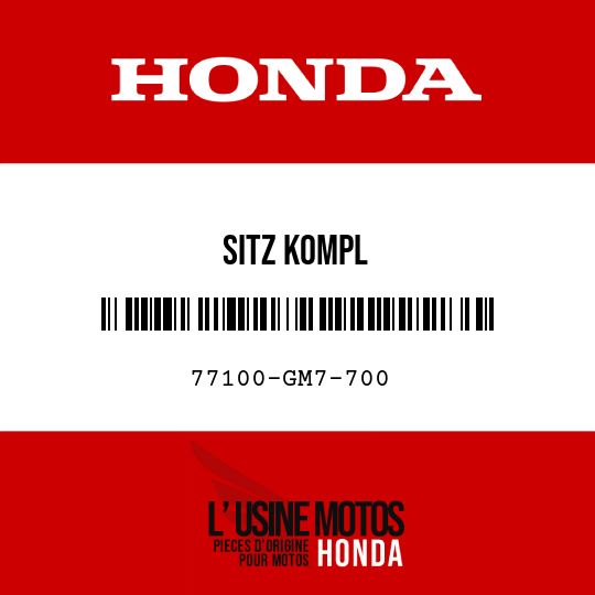 image de 77100-GM7-700 SITZ KOMPL