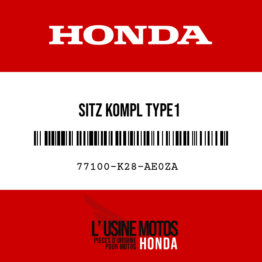 image de 77100-K28-AE0ZA SITZ KOMPL TYPE1