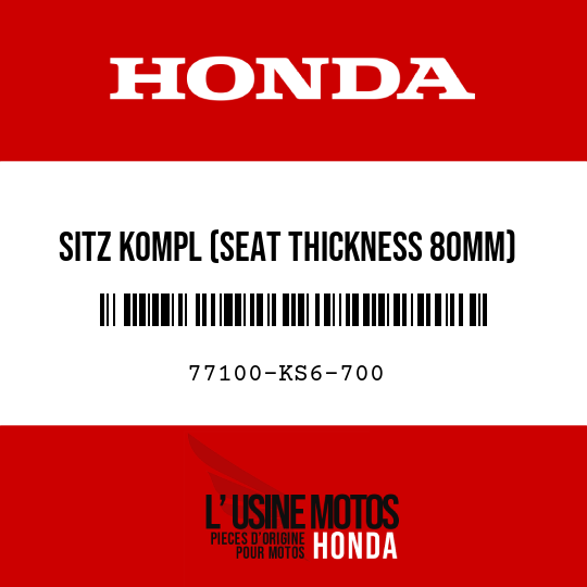image de 77100-KS6-700 SITZ KOMPL (SEAT THICKNESS 80MM)