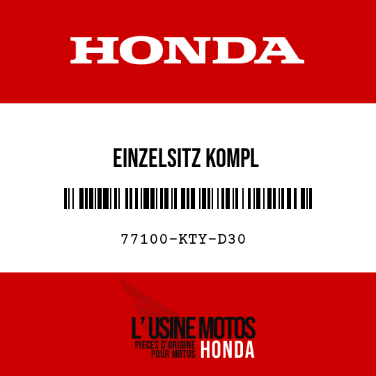 image de 77100-KTY-D30 EINZELSITZ KOMPL