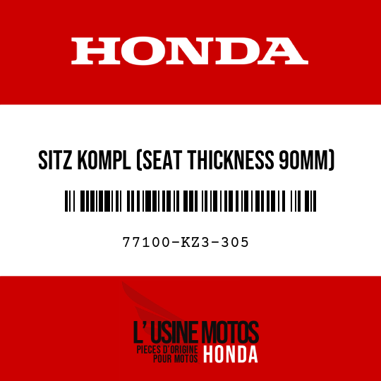 image de 77100-KZ3-305 SITZ KOMPL (SEAT THICKNESS 90MM)