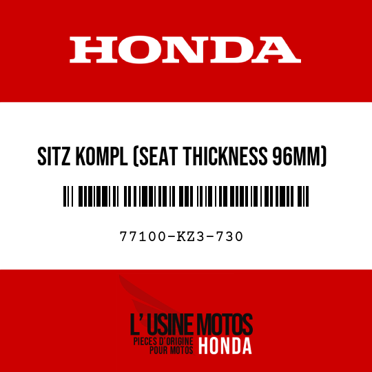 image de 77100-KZ3-730 SITZ KOMPL (SEAT THICKNESS 96MM)