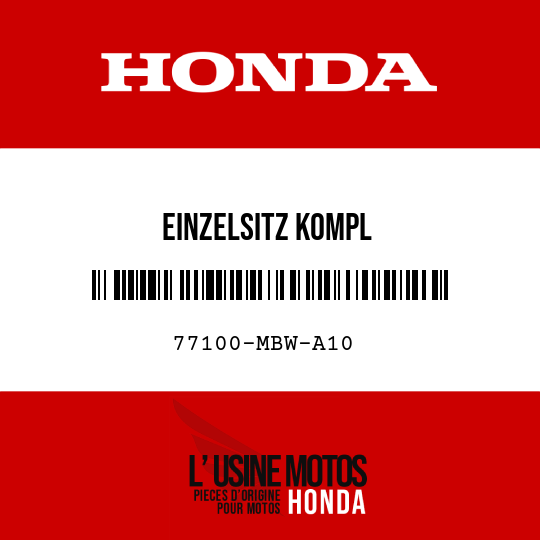 image de 77100-MBW-A10 EINZELSITZ KOMPL