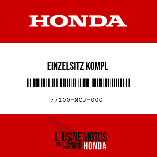 image de 77100-MCJ-000 EINZELSITZ KOMPL
