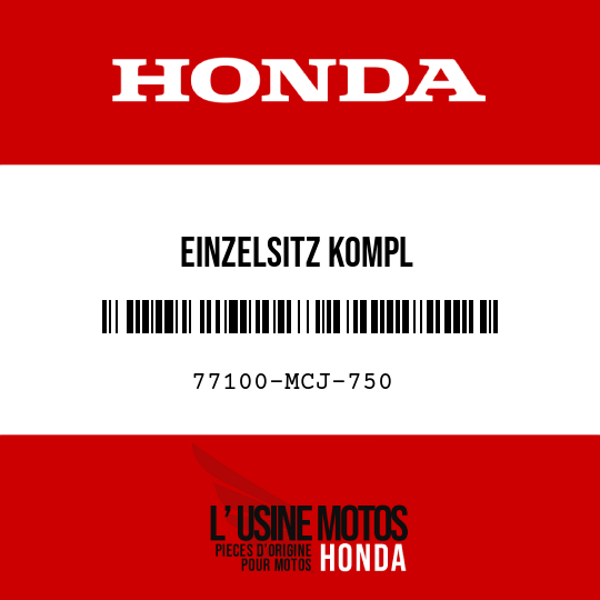 image de 77100-MCJ-750 EINZELSITZ KOMPL