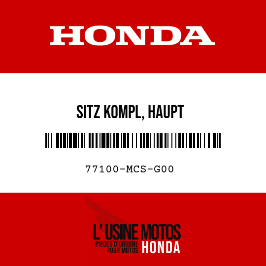 image de 77100-MCS-G00 SITZ KOMPL, HAUPT