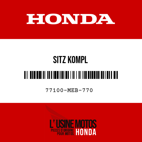 image de 77100-MEB-770 SITZ KOMPL