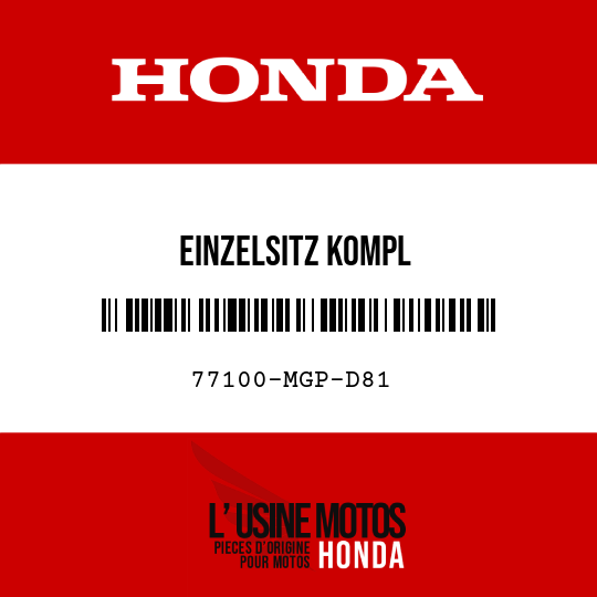 image de 77100-MGP-D81 EINZELSITZ KOMPL
