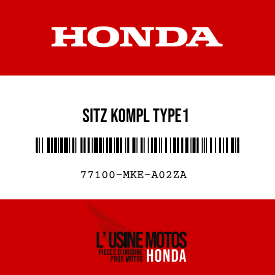 image de 77100-MKE-A02ZA SITZ KOMPL TYPE1