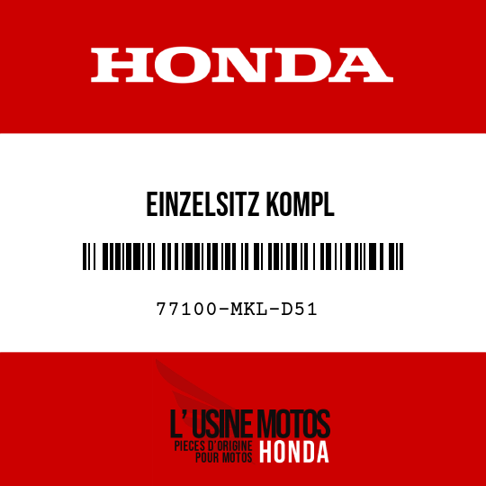 image de 77100-MKL-D51 EINZELSITZ KOMPL
