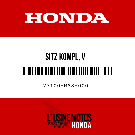 image de 77100-MM8-000 SITZ KOMPL, V