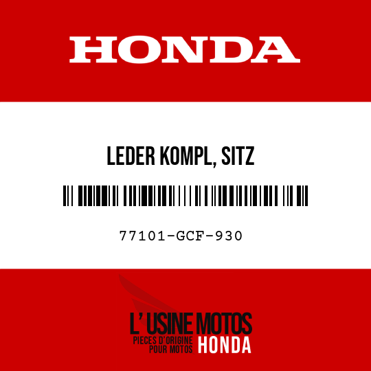 image de 77101-GCF-930 LEDER KOMPL, SITZ