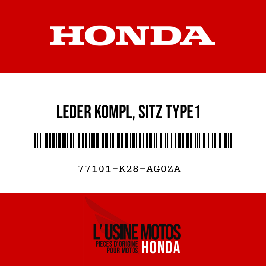 image de 77101-K28-AG0ZA LEDER KOMPL, SITZ TYPE1