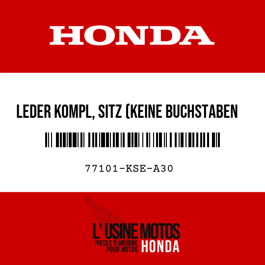 image de 77101-KSE-A30 LEDER KOMPL, SITZ (KEINE BUCHSTABEN GEDRUCKT)