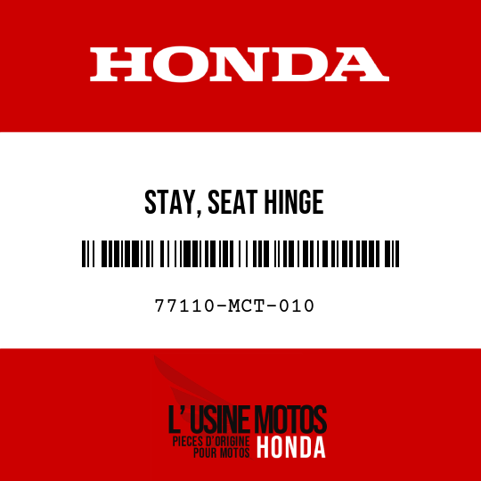 image de 77110-MCT-010 STAY, SEAT HINGE