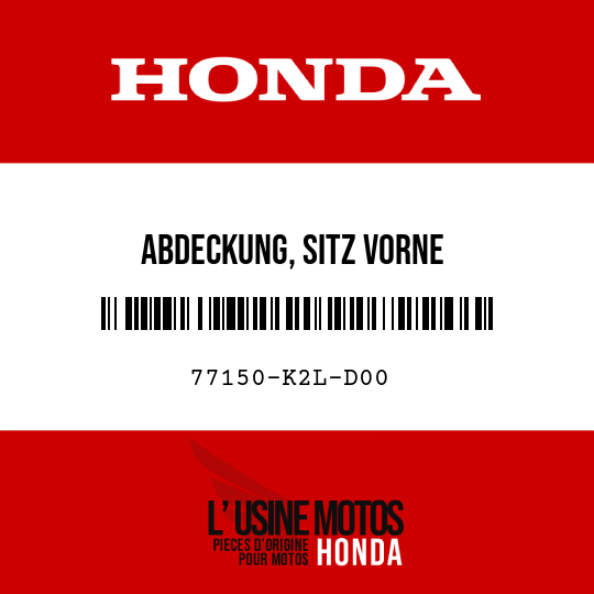 image de 77150-K2L-D00 ABDECKUNG, SITZ VORNE